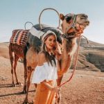 horse riding in the desert