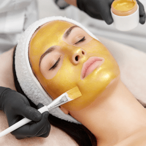 gold facial mask in dubai spa