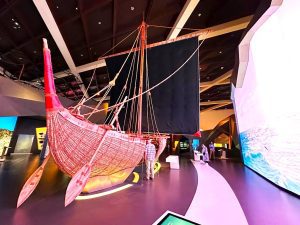 a beautiful view of magan ship at Oman museum