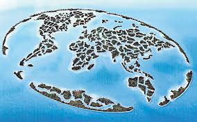 an Ariel view of the world islands in dubai